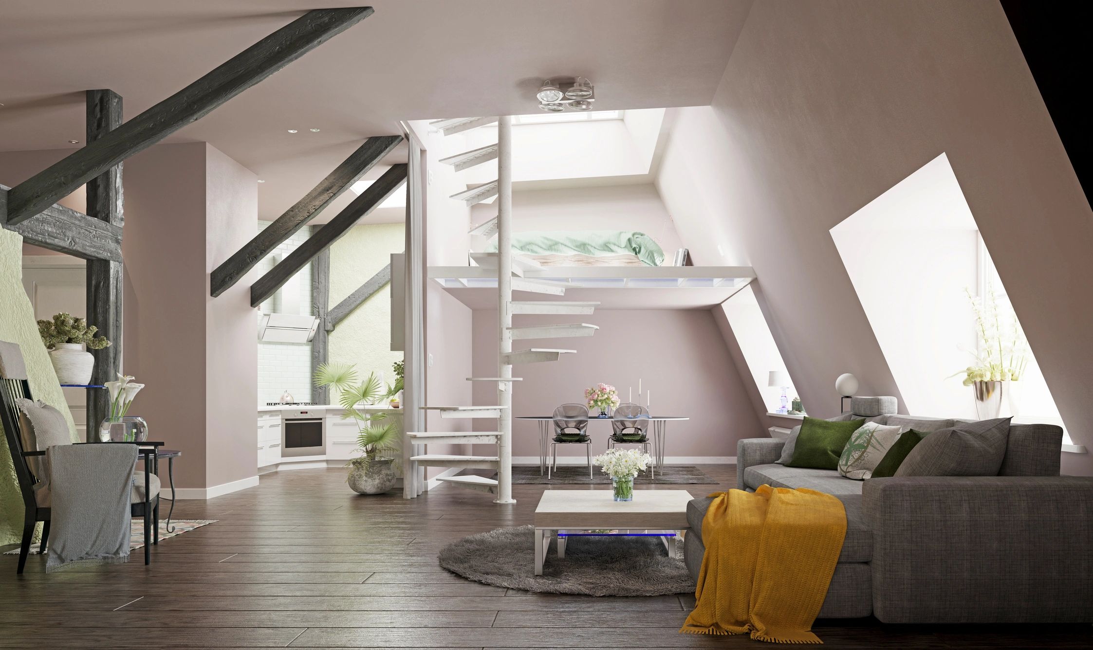 Modern loft interior representing Surco, Lima