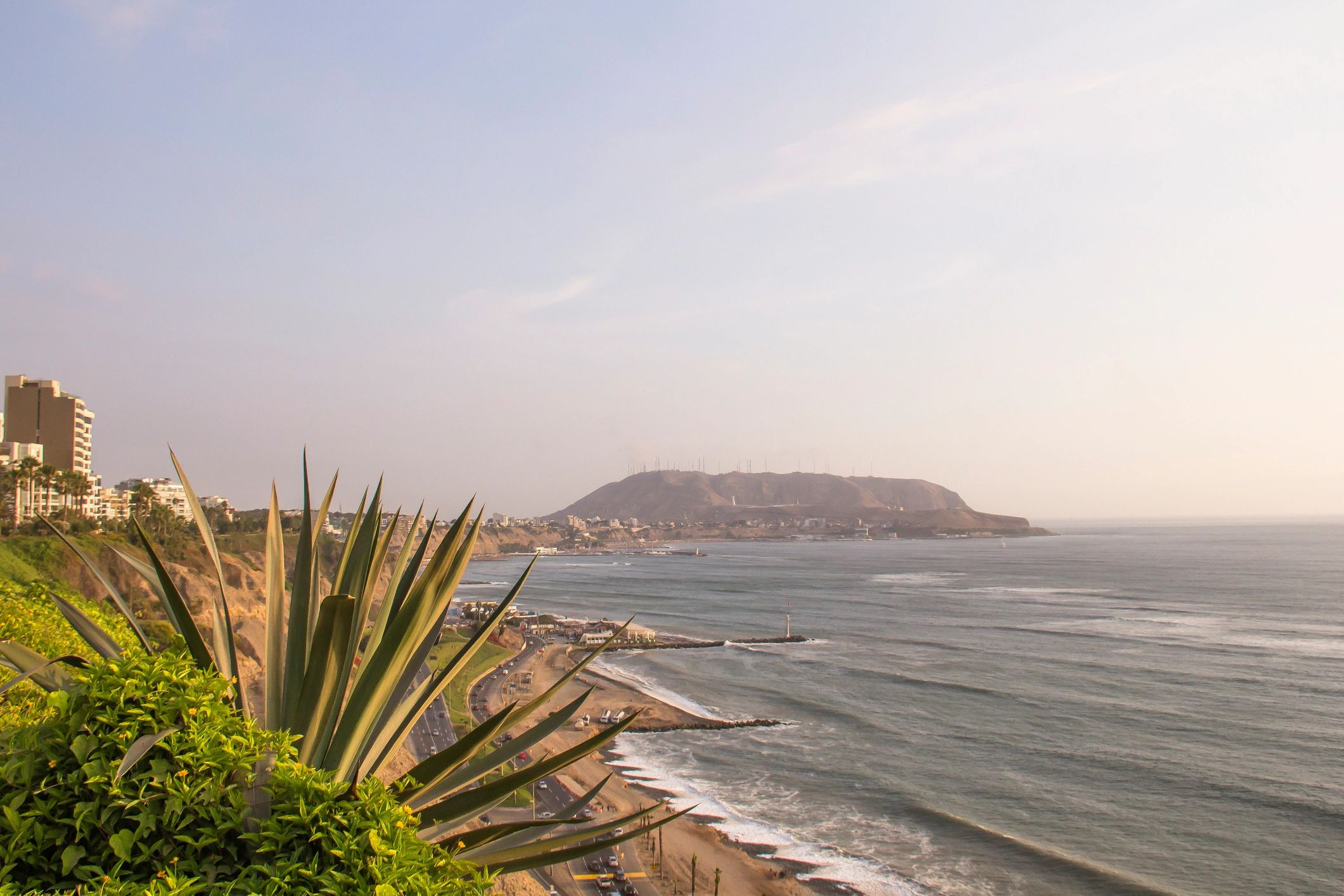 View of Lima's Costa Verde near Miraflores